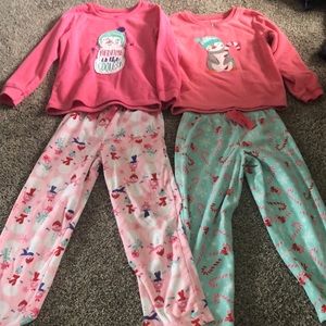 2 PJ Christmas themed set